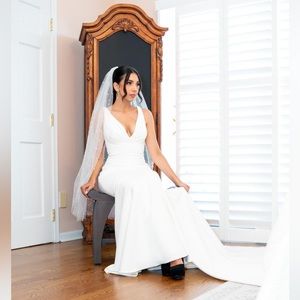 Wedding dress! Paid $1600 for it. Worn 30 min at modern Italian style wedding.